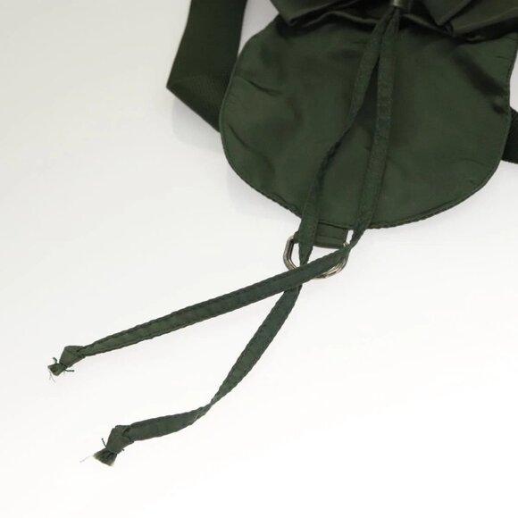 PRADA Backpack Nylon Khaki Silver Auth - Picture 13 of 16